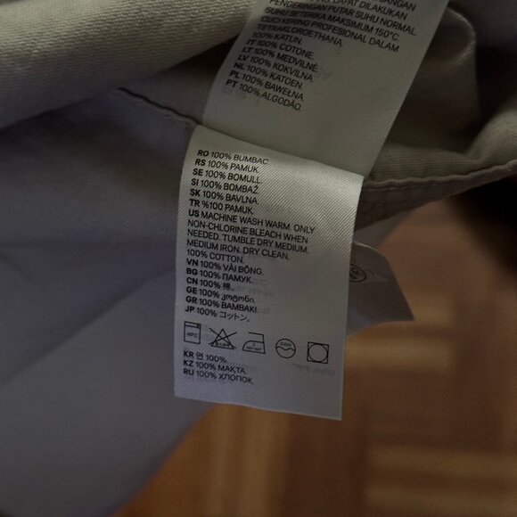 H&M White Button Down Shirt Mens Large - Picture 4 of 4